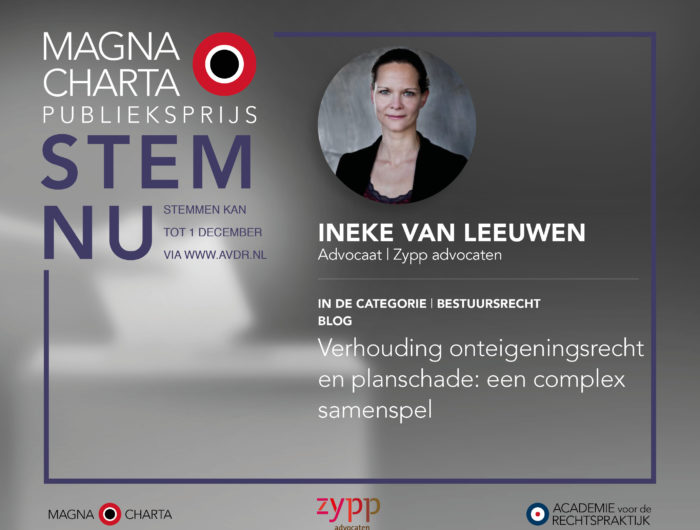 Ineke van Leeuwen genomineerd voor Magna Charta Publieksprijs Bestuursrecht!